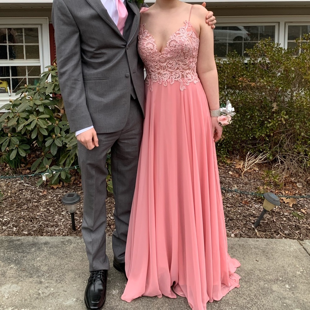 Pink/salmon prom dress